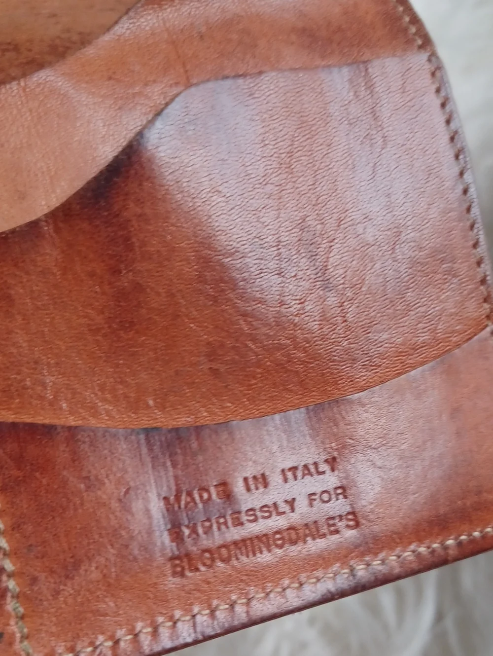 Vintage IL Bisonte Leather Wallet Made In Italy Expreslly For Bloomingdale's